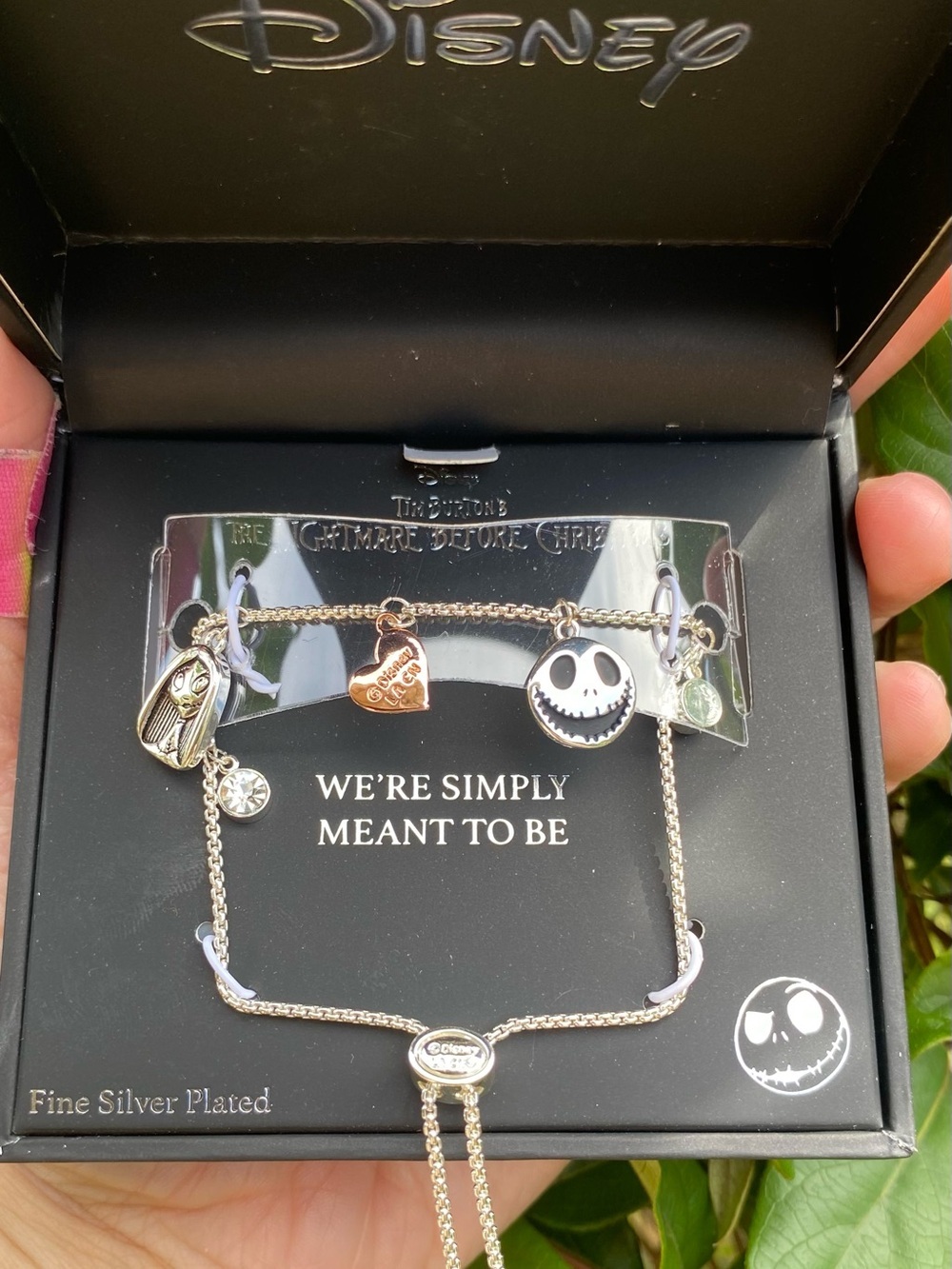 Disney Nightmare Before Christmas adjustable Bracelet Silver & Gold NWT